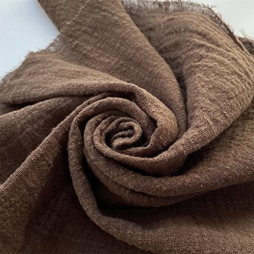 PTNKUIIY 12 Stück Stoffservietten, Musselin Geschirrtücher Tischdekoration Servietten Hochzeit Geburtstag Leinenservietten Perfekt für Partys, Zuhause, Cafés Restaurants und Hotels -42x42cm,Kaffee