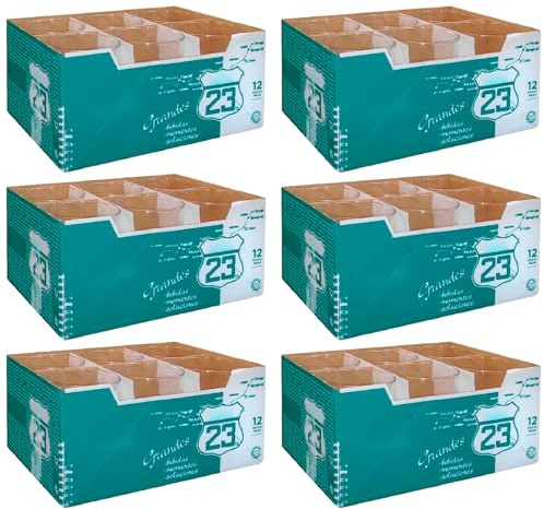 Acan Tradineur - Pack de 6 Cajas de 12 Vasos Modelo Bodega - Capacidad: 530 ml - Fabricado en Vidrio Resistente - Apto para lavavajillas - Tamaño aprox: Ø 8,5 x 13 cm - 72 Uds Totales
