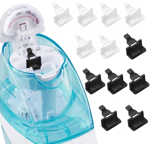 ETCBNIU Silicone Saltwater Pods Refills Accessories Compatible with Navage Nasal Care Nasal Irrigation System - Save Salt Water pods for Easy Operation (6 Black + 6 White), nomal