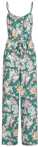 ONLY Damen Jumpsuit mit Bindegürtel und Floralem Print deep jungle grün multicolor