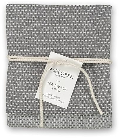 Aspegren Geschirrtuch Gastro Dark Gray 50 x 70 cm im 2 er Set aus 100% Baumwolle