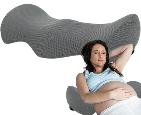 Schlafkissen für den unteren Rücken, Lendenwirbelstütze, ergonomisches Keilkissen, bequeme Rücken- und Bauchschläfer, seitliches Schlafkissen für Schwangere
