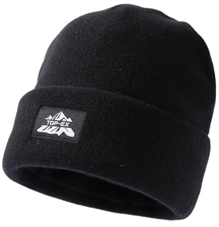 TOP-EX Winter Beanie für Laufen und Golf, für große Köpfe, atmungsaktiv | PolarWool™, 100 % Merinowolle, atmungsaktiver komfortabel, sicher bei Wind und Wetter, temperaturausgleichend und geruchsarm