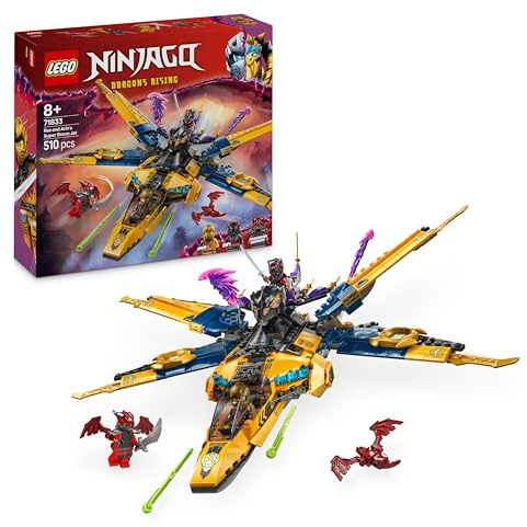 LEGO NINJAGO Ras und Arins Super-Sturmflieger - Spielzeug mit Drohne, Shootern, Klingen und Triebwerken - Inkl. 3 Minifiguren für Ninja Rollenspiele - Bauset für Jungen und Mädchen ab 8 Jahren 71833