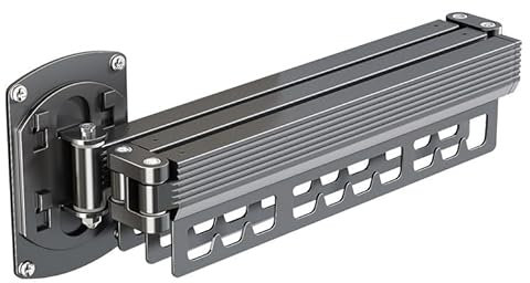 Schwenkbarer faltbarer Wäscheständer für Balkon, Haushalt, Wandmontage, unsichtbar, schrumpfend, Wäscheständer, einziehbar, unsichtbares Regal