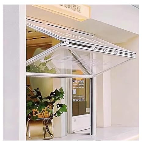 XILYZMO Flügelfenster, Roll-up-Typ Servierfenster, Mit Gehärtetem Glas Außen- Konzessionsfenster, Hydraulischer Gasstab Hebe- Ständer Falt- Fenstertür