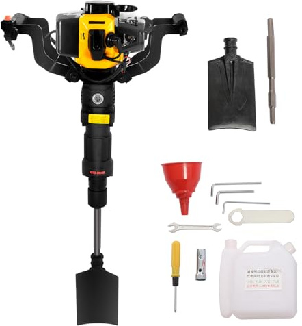Tree Digger 52CC 2-Stroke Portable Garden Tree Digger,1250w 6500 RPM, Hand-Pull Start,Petrol Powered Excavator Digging Machine,Tree Excavator with Shovel, for Garden and Farm