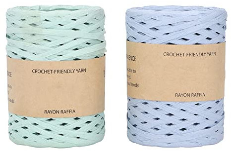 Cinta de rafia 164 Yardas Biodegradables Reciclables de Rafia Cordel Sombrero de Bolso de mano, Artesanía BRICOLAJE