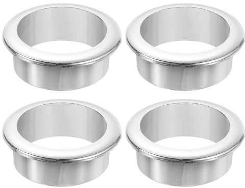 QUARKZMAN 4Pz 1,58 (40mm) Passacavi in Nylon per Scrivania, Copertura Foro per Cavi in Plastica, Organizzatore di Cavi per Scrivania o Armadio per Computer, Argento