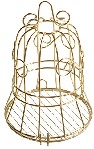 ROYJJ Vogelfutterstation zum Aufhängen, Meisenknödelhalter, aus Metall, kleines Futterwerkzeug für Vögel, Vogelkäfigform, Vogelfutterstation