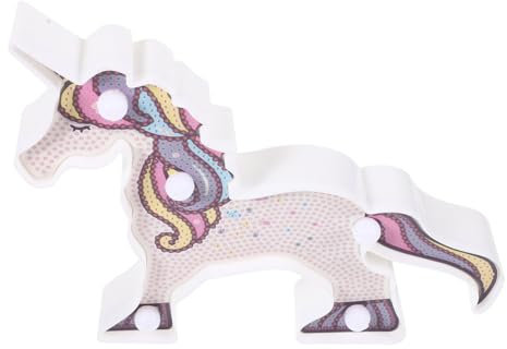 PartyKindom Luce Notturna Led Forma Di Unicorno Lampada Da Tavolo Forma Di Animale Centrotavola Decorazione
