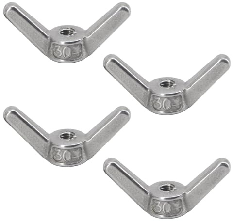 Tuerca de mariposa de rosca métrica M14 de acero inoxidable 304 (4 piezas)