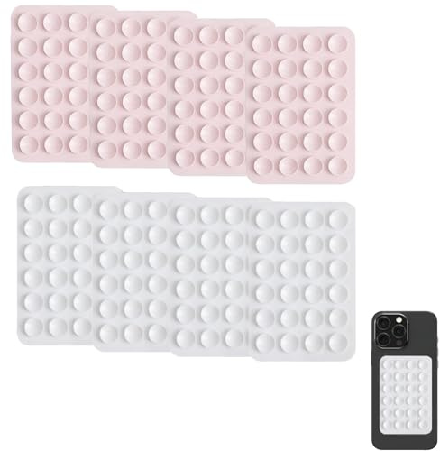 8 PCS Silicone Phone Sticky Grip, Aesthetic Phone Sticky Pad Grip, Durable Grips Phones Accessories, Practical Multipurpose Suitable for Most Mobile Phones