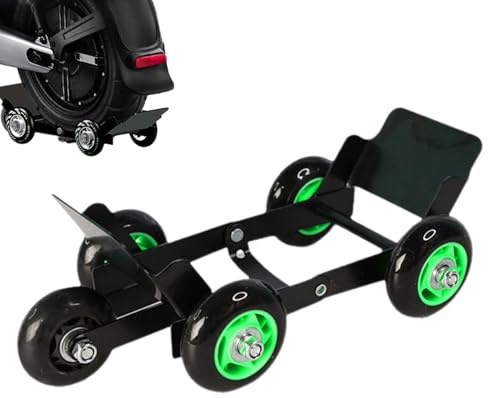 Motocicleta Mover - Rueda de rodamiento múltiple, portador compacto portátil, marco ajustable resistente, gato elevador balanceado | Para transporte de vehículos de taller, asistencia de