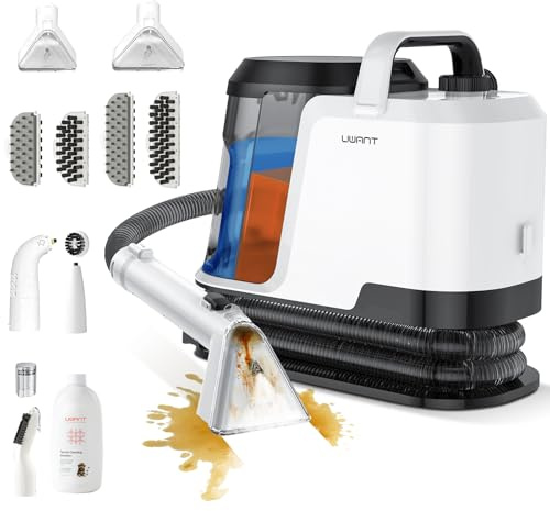 Uwant Y100 Steam 3-en-1 Shampouineuse, Nettoyeur Canapé Tissu 18KPA, 1750W, Nettoyeur Vapeur 100°C, à l'Eau Chaude 65°C, à l'Eau Froide, Auto-nettoyage, 7 Accessoires Pro, Détergent, Gar. 2 ans.