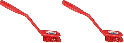 ABENA Red Washing Up Brush |23.5cm Dish Washing Brush| PP Plastic Dish Brushes For Washing Up With Nylon Bristles. Effective and efficient washing up brushes for use as washing brushes for dishes.