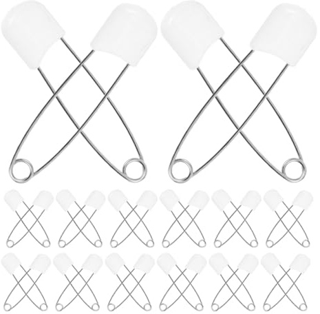 TOYANDONA 30 Stück Windelklammern aus Zinklegierung und Pp Sichere Stoffwindel Sicherheitsnadeln Multifunktional für Feuchttücher Tragbar für Babys und Reisen