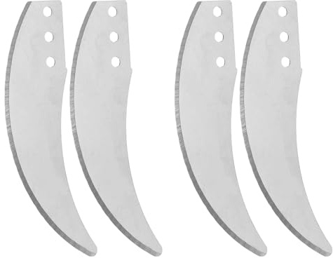 SHOWERORO 4 Cuchillas para Picadora de Carne de Acero Inoxidable, Piezas de Repuesto para Picadora de Carne Manual y Eléctrica, Orificio Central de 0,8 Cm, Aptas para Uso