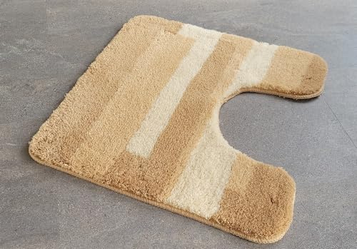 Kleine Wolke Malina Berberbeige WC-Vorleger mit Ausschnitt 55x55cm. Florhöhe: 20mm