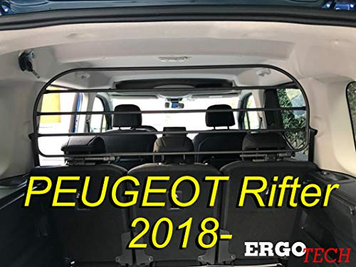 ERGOTECH Filet Grille de séparation Coffre pour PEUGEOT Rifter RDA65HBG-XXL, pour Chiens et Bagage. Sûr, Garantie!