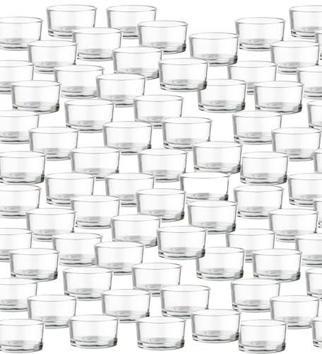 BigDean 60er Set Teelichtgläser - Premium Qualität Made in Germany - Ideal für Teelichter, Kerzen und als Behälter