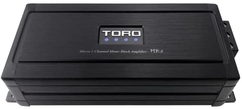 Toro Audio MR2 Micro 500W RMS Monoblock Car Amplifier | 1000W Peak Class-D Subwoofer Power Amp, 1Ω Stable, Auto Sense Turn-On, Variable Crossover, Compact Design for Cars & Powersports