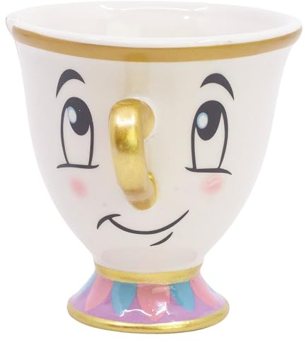 Stor 190 ml 3d geformt Keramikbecher - Schönheit und das Biest Chip in Geschenkbox