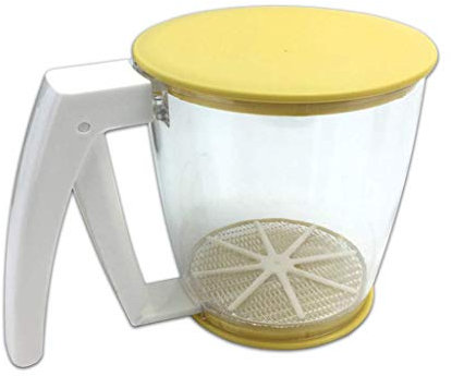 Herramientas de Cocina Tamiz de harina con una Mano, tamiz a Mano para harina y azúcar para Polvo Fino y espolvoreando PP Harure Tamield Powder Harure Horneing