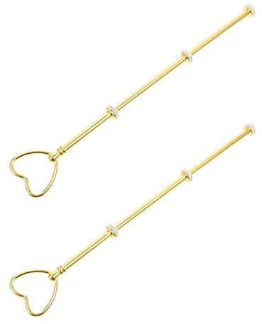 HEMOTON 2 Piezas Soporte para Pinchos Mango De Amor Accesorios De Natividad Hardware De La Bandeja Escalonada Soporte para Pastel Titulares De La Torta Planchar Navidad Palo De Pastel