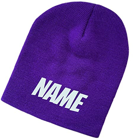 Schnoschi Strickmütze (Beanie Mütze) mit Namen Bestickt für Herren, Damen, Jugendliche und Kinder
