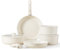 CAROTE Ceramica Batteria di pentole 9 Pezzi con manici amovibili,Set Padelle Antiaderenti,Padella 24/28cm,Casseruola 18/20cm,Wok 26cm,Ceramica e salute impilabile per Induzione,Forno,Lavastoviglie
