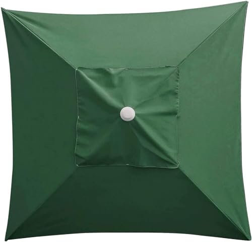 RRHCW Parasol De Jardin Extérieur 2x2M, Parasol De Marché pour Extérieure avec 4 Côtes en Bambou, Système De Levage par Poulie Et Trou D'Aération, Parasol De Protection Solaire-Green