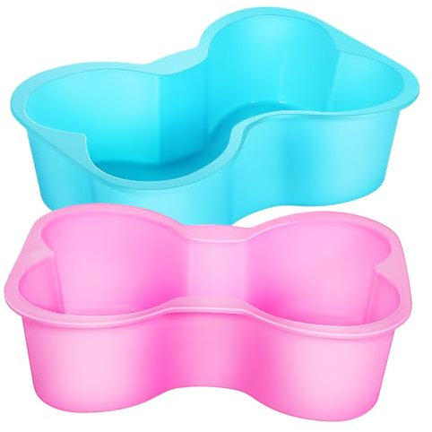 HOLIDYOYO 2pezzi Teglie Silicone Per Torte Di Compleanno Per Cani Di Resistente Alle Alte Temperature Facile Da Pulire Design Forma Irresistibile Per Festeggiare Ogni Occasione
