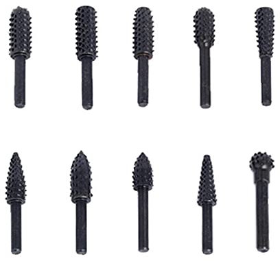 10 unids 1/4'' 6mm vástago escofina taladro pulido pulido diseño mano herramienta de mano resistente al desgaste