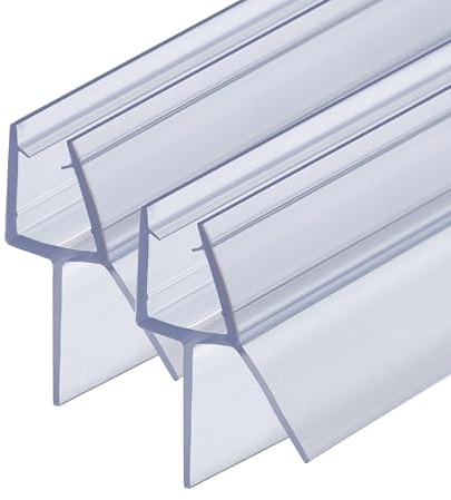 QOROCO Joint de douche - 2 x 80 cm - Pour portes en verre de 4 à 6 mm - Joint de rechange pour toutes les portes de douche, douche, cabines de douche, baignoire - Imperméables - Installation facile