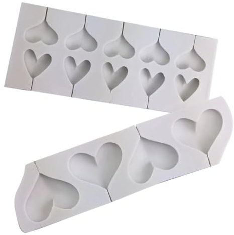 LALADEFIEE 2pièces Moules à Bonbons Silicone Lot De Moules à Sucettes Forme De Cœur Pour Créer Des Bonbons Maison Compatibles Avec Four Et - Flexibles Et Réutilisables Parfaits Pour