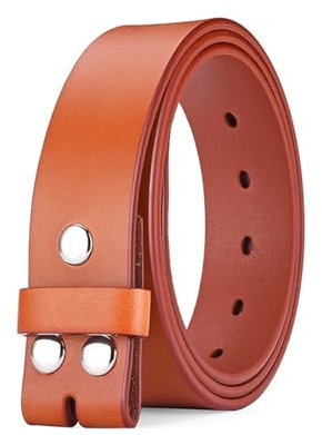 LVUNZJCA Gürtel für Herren Headless Belt Business Herren Ledergürtelstreifen 3,8 cm für Jeans, lässig(Braun,130cm)