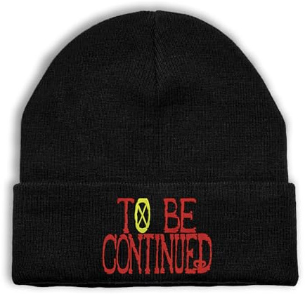 to be continued bestickte Unisex Wintermütze Beanie, Schwarz , Einheitsgröße