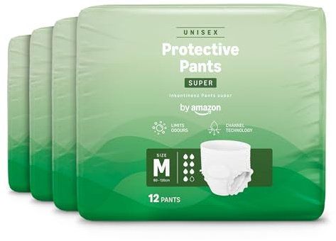 by Amazon Super-pantalons Unisexes, Taille M, 48 unités (4 paquets de 12)