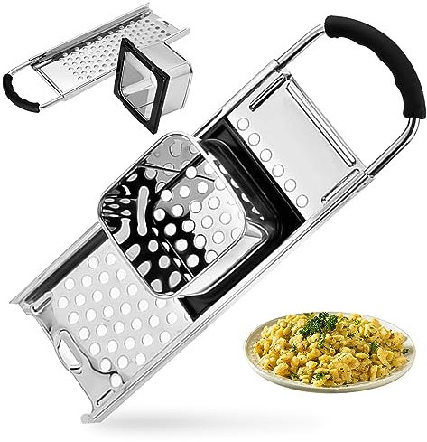 Spaetzle fabricante de acero inoxidable mango ergonómico para lavar riosa fabricante de pasta para el hogar herramienta de cocción de fabricante de fideos de huevo alemán, fabricante de spaetzle