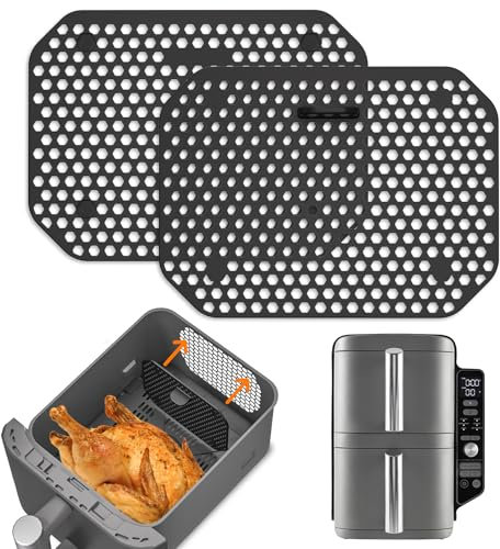 2 Stück Spritzschutz Zubehör für Ninja Double Stack XL SL400EU und SL300EU,Wiederverwendba Silikon Heißluftfritteuse Zubehör Airfryer Zubehör für Ninja Airfryer Double Stack SL400EU und SL300EU