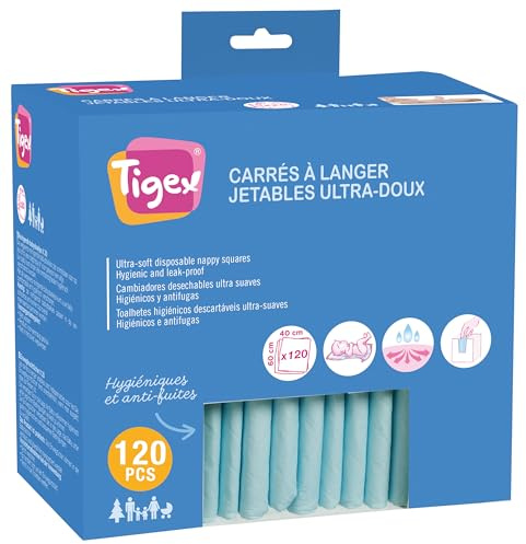Tigex Engångsskydd för Langermadrass, vit/blå, 120-pack