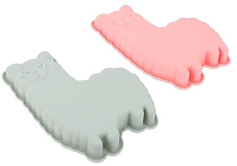 VALICLUD Moules à Gâteau en Silicone Alpaga 2 Pièces, Moule Antiadhésif Résistant Haute Température, Alimentaire, pour Pâtisserie Maison, Desserts et Chocolats, Ustensiles de Cuisson Pratiques