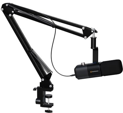 NearStream USB/XLR Dynamic Mikrofon PC Gaming,Streaming Mikrofon mit Arm Vocal Mic Lautstärkeregelung für Gaming Podcast Studio,LED Mute Button,Voice-Isolating,für MAC PS4 PS5 Mixer(AM10X)