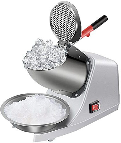 DEEguess 300W Ice Shaver, Macchina per Ghiaccio Tritato in Acciaio Inossidabile, Macchina per Cono di Neve, Impedisce La Progettazione di Schizzi, Uso Domestico E Commerciale