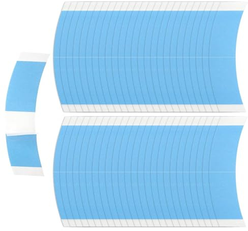 60 Cintas Adhesivas para Pelucas, Cinta para Pelucas, Cinta Adhesiva de Doble Cara, Adhesivo para Extensiones, Cintas de Fijación, Cintas de Repuesto Impermeables, Tiras Adhesivas, Cinta Invisible par