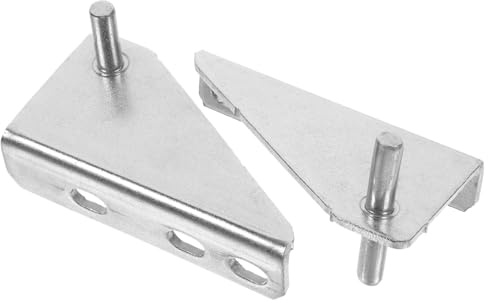 Vaguelly 2pcs Stainless Steel Refrigerator Door Hinges Fridge Accessory Repair Kit for Household Freezer Professional Small Freezer Hinge with 35mm Pin and Rubber Caps