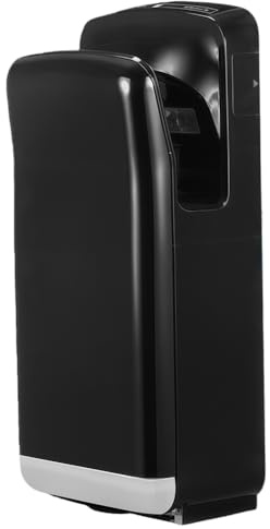 BESTXH Asciugamani Elettrico Verticale Premium, Asciugamani A Getto d'Aria Ad Alta velocità da 1850 W con velocità dell'Aria Regolabile E Filtro Hepa, Asciugamani Elettrico,Nero