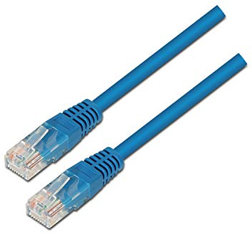 AISENS A135-0241 - Cable de Red latiguillo RJ45 (0.5 m, 10/100/1000 Mbit/s, conmutador/Router/Módem/Panel de Conexiones/Punto de Acceso/Campos de Conexión) Color Azul