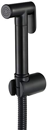 GLYYR Bidet Handbrause mit Einzelne Erkältung Bidet Sprayer Set Wandhalterung Messing Bad Bidet WC-Sprühpistole für Persönliche Hygiene, Bodenreinigung, Intimreinigung,Schwarz